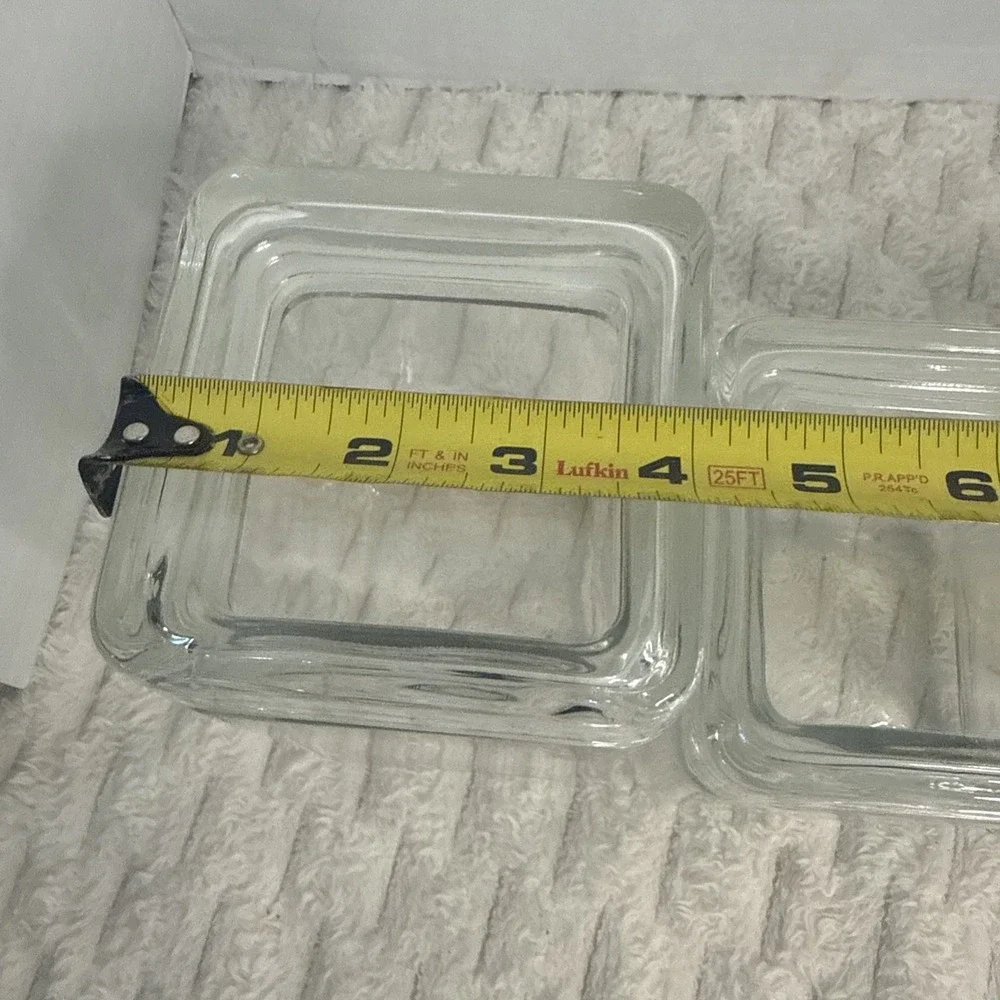 VTG Anchor Hocking Canada Glass Stackable Square Canister Airtight Lid Vessel